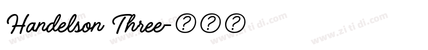 Handelson Three字体转换